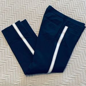 Banana Republic navy/white tuxedo stripe Sloan pants size 6